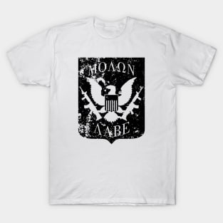 Molon Labe US Great Seal Shield Black T-Shirt